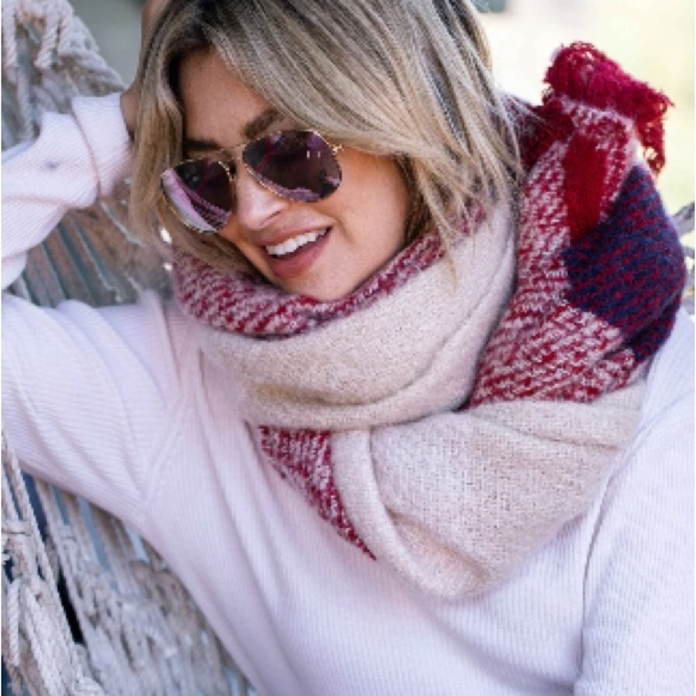 58. Last 1! Scarf poncho one size multicolor - Picture 3 of 3